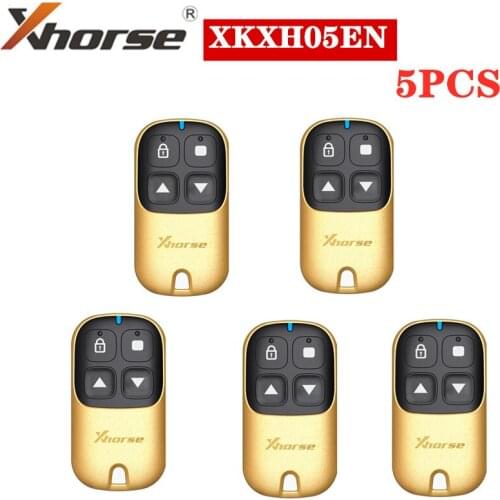 XHORSE XKXH05EN Remote Key 4 Buttons Golden for Garage 5PCS/Lot