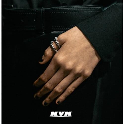 KVK online celebrity Ring 925 Silver Fashion Personality 2021 New ins Tide Ring Female Combination Original Luxury Accessories