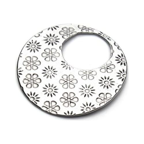 10pcs/lot 28mm smile stainless steel Connector Metal Alloy Pendant For DIY bracelet Jewelry Making gy6hd