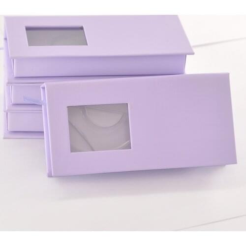 100/pack Makeup Purple Cases Lashes Mink 25mm Eyelashes Box Package Wholesale Lash Boxes Packaging Faux Cils Fake Lashes Vendors