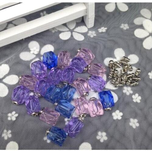 50pcs/lot Wholesale crystal vial pendants perfume wishing Essential oil bottle necklace name on rice art charms diy jewelry gift