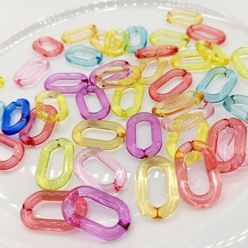 17mm*27mm Creative Small Transparent Resin Chain Acrylic Easy Matching Bag Belt Shoulder Strap Bag Chain Jewelry Accessory Chain