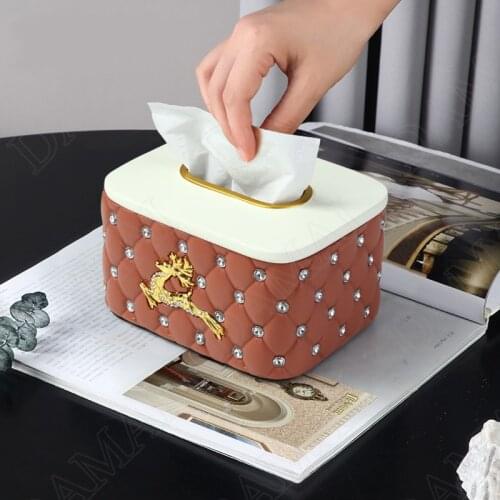 Creativity Resin Tissue Boxes Living Room Decorative Napkin Holder Bedroom Tissues Organizer European Home Decoration Modern