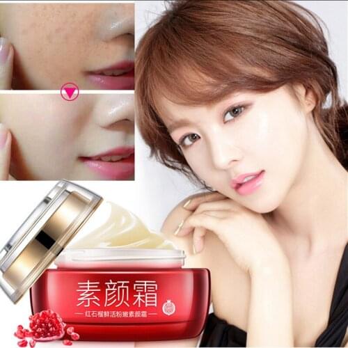 Red Pomegranate Fresh Skin Cream Deep Moisturizing Oil-Control Base Makeup Cream Delicate Pores Even Skin Tone Lazy Face Cream