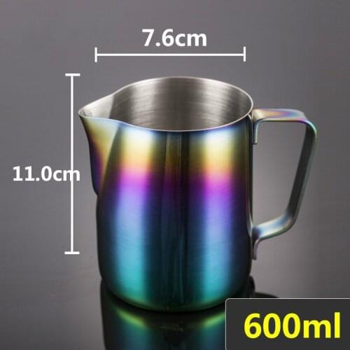 Stainless Steel Frothing Pitcher Pull Flower Cup Milk frothing Jug Espresso Coffee Pitcher Barista Craft Coffee Latte Milk Mugs