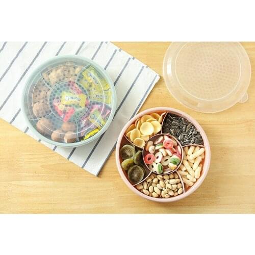 1PC Multifunction Snacks Fruit Dishes Saucer Snack Tray Fruit Tray Plates Desktop Decor Melon Seeds Candy Storage Boxes LF 201