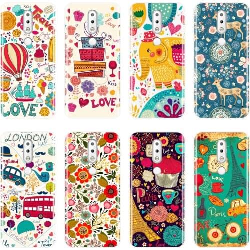 Soft Back Cover For Nokia 2.1 3.1 5.1 6.1 7.1 Heart Flower Cartoon Love Phone Case Silicone For Nokia 2.1 3.1 5.1 6.1 7.1 Plus