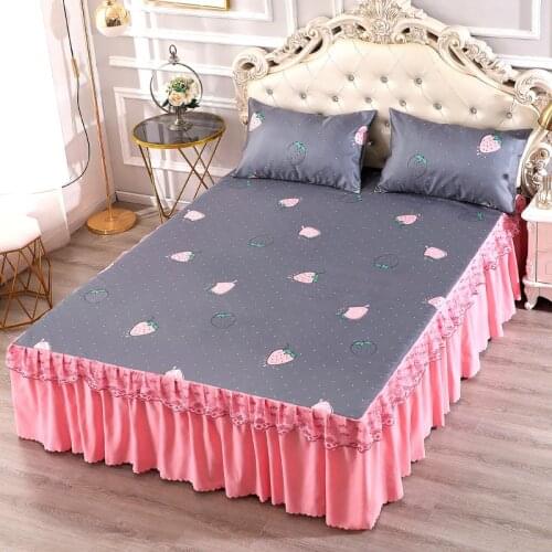 Queen size Bed Skirt Wedding Bedspread Single Double Full King Size Bed Sheet Mattress Cover Bed fitted sheets