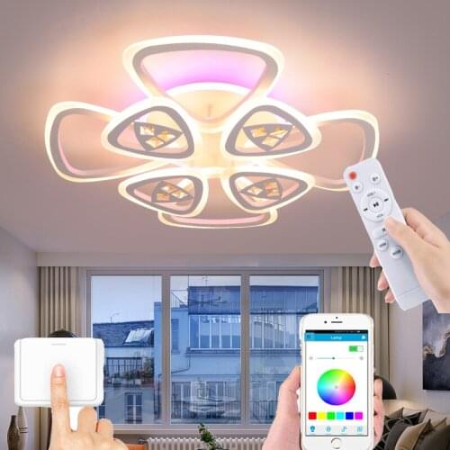 2021 New Bedroom Ceiling Lamp Hotel Room LED Bulbs Pendant Lights Smart APP Remote Control Switch Dimming Light