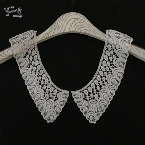 New arrive White Venise Lace Collar Trim DIY Embroidery Applique Neckline Sewing Fabric Craft supplies Scrapbooking YL1104