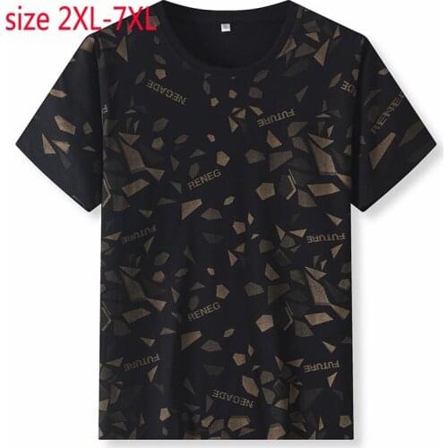 New Arrival Summer Young Men Fashion Casual Round Neck Printed Short Sleeve Knitted T Shirt Plus Size XL 2XL 3XL 4XL 5XL 6XL 7XL