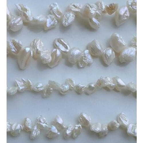 DIY Necklace Natural Freshwater Pearls, 5-7MM Size Irregular Shape Pearl Strand Loose Unique Baroque Pearls for Women