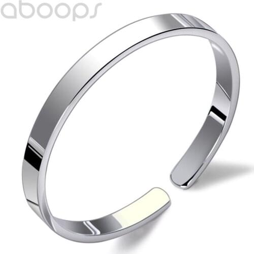 Plain 999 Sterling Silver Open Bangle for Women Girls,10mm 58mm,Free Shipping