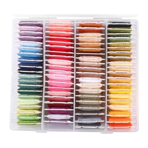 1 Box 80 Colors Embroidery Thread Yarn Thread Sewing Thread Sewing Machine Thread for DIY Sewing Use