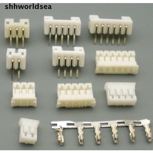 Worldgolden 100pcs/Lot Connector leads Header 2.00mm bend leg PH 2P 3P 4P 5P 6P 7P 8P 9P 10P Kit Housing Pin header Terminal