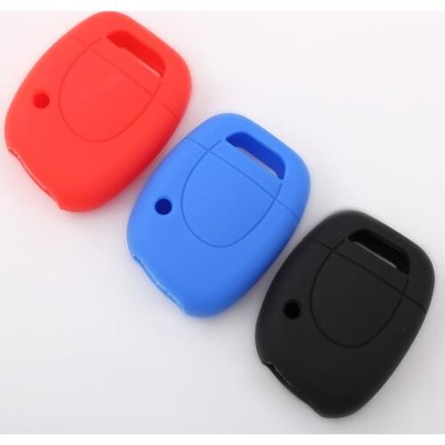 Silicone Key Shell Cover For Renault Clio Kangoo Twingo 1 Button Remote Key Blank Colorful for Car Key Free Shipping