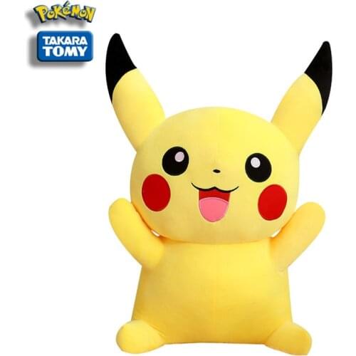 TAKARA TOMY new plush toy Pikachu doll cute soft down cotton smooth doll Japanese animation childrens gifts hot sale