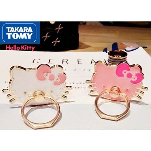 Hello Kitty Phone Holder Ring Buckle Paste Bracket Buckle Universal Lazy Bracket Pink Cartoon Cute