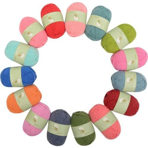 High Quality 100g 2 ball Cotton Yarn For Hand Knitting Baby Crochet Hook Lana Worsted YarnsThread Linhas Para Hilo De Ganchillo