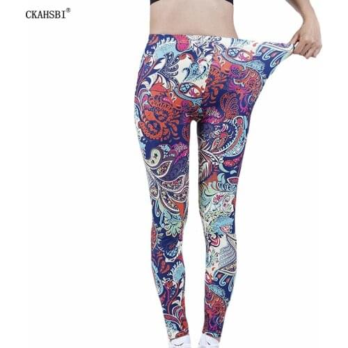 CKAHSBI Women Sport Fitness Yoga Pants Sports Printing Punk Stretchy Trousers High Waist Sexy Leggings Casual Fashion Ladies