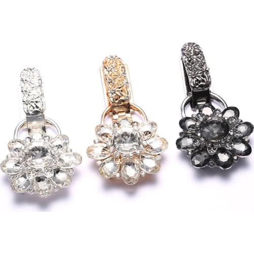 1pcs Platypus glass with a Rhinestone buckles Fur coat buttons 3 colors pick