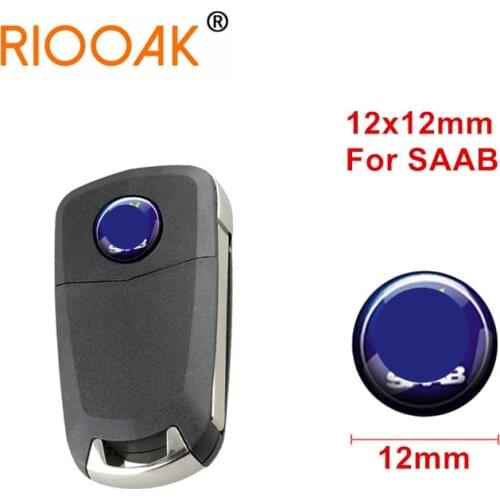 5pcs/lot Car Key Shell Sticker Logo For Saab 12x12mm Emblem Badge Aluminum DIY metal car key logo