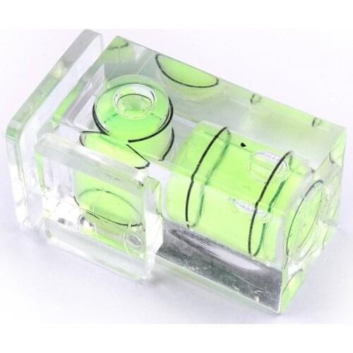 2Pcs Two Dimensional Bubble Spirit Level For Camera Level Adapter For Cameras Measure Tools 33X18X18mm