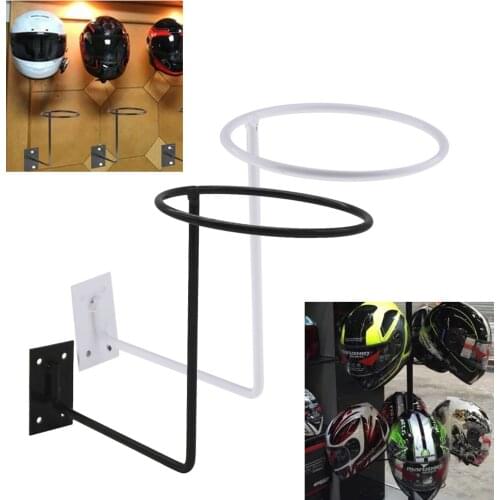 2x Motorcycle Helmet Holder Hanger Rack Jacket Hook Gifts White Black