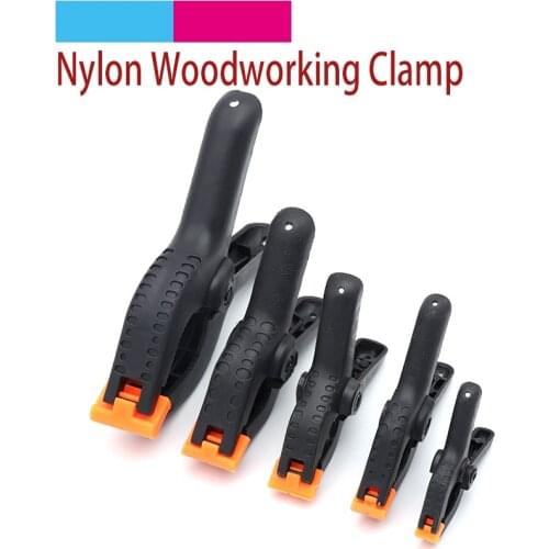 5pcs/set 2-6 inch Spring Clamps DIY Woodworking Tools Plastic Nylon Clamps For Woodworking Spring Clip Hand Tool Sets