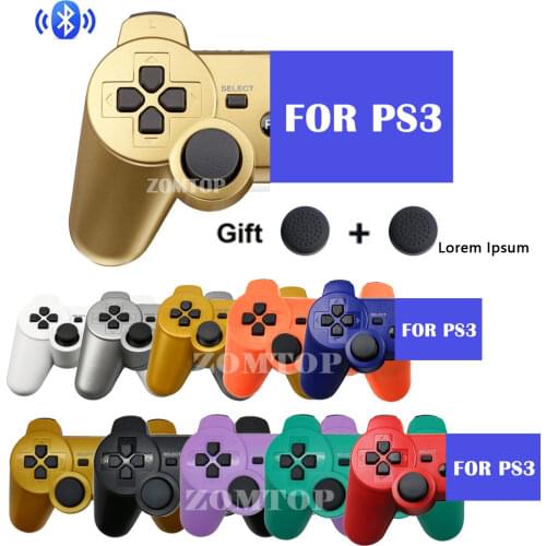 ZOMTOP for SONY PS3 Controller Gamepad Wireless Bluetooth Joystick Wireless Console for Dualshock 3 Controle for PC