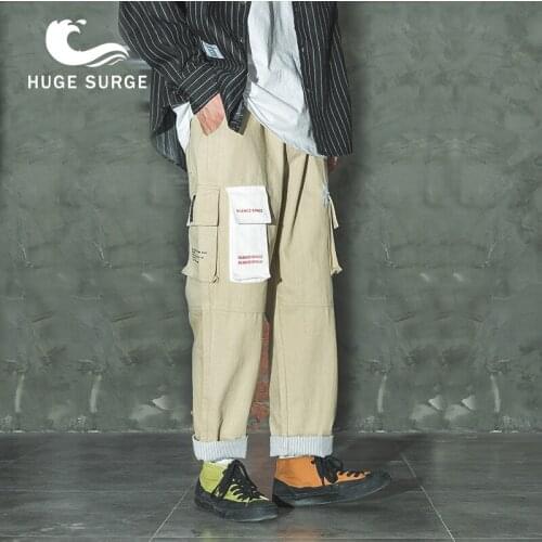 Hip Hop Loose Cargo Pants Street Fashion BF Sports Pants With Multiple Pockets And Cotton Trousers Cuffed Joggers