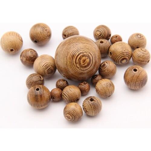 DIY Natural Wood Beads Loose Round Prayer Buddhist Bead Wenge Wooden Beads Spacer Beads For Bracelet Necklace Making 6 8 10 12mm
