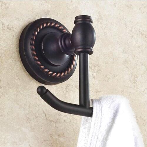Black Oil Rubbed Bronze Wall Mounted Clothes Rack Cloth Hook Wall Hook Robe Hook For Bathroom Accessory BD661