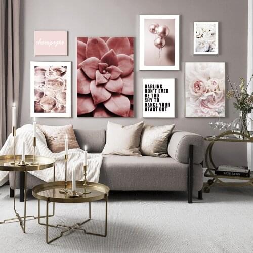 Flower Peony Botanical Canvas Art Poster Nordic style Decorative Print Wall Painting Scandinavian Decoration Pictures Home Decor