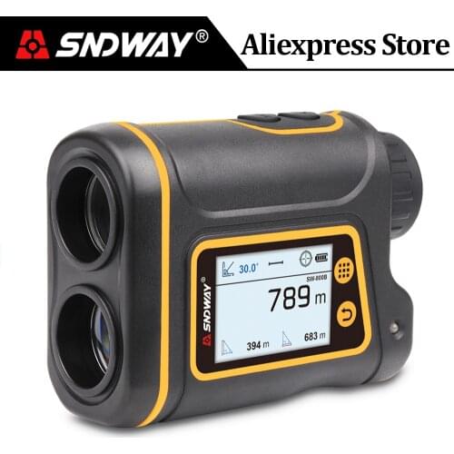SNDWAY Telescope Range Finder Laser Distance Meter Hunting Golf Rangefinder Digital Monocular Distance Measure LCD Display Ruler