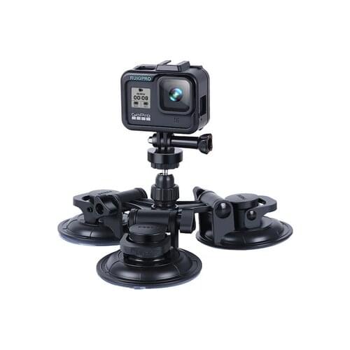 Action Camera Suction Cup Glass Holder Triangle 1/4" Tripod Adapter Mount for GoPro Hero Mount Window Glass Sucker Accessory