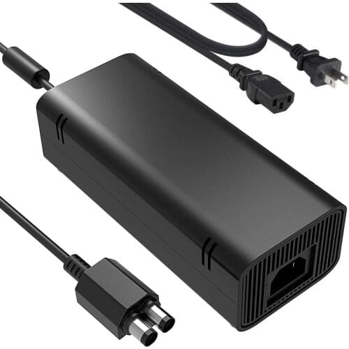 For Power Supply for Xbox 360 Slim, AC Adapter Replacement Charger Brick with Cable for for Xbox 360 Slim Console