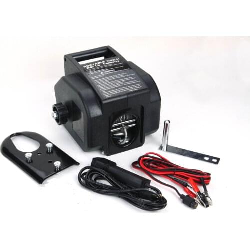12V Boat Winch Electric Winch 2000lbs with Radio Remote Control Winch Winch Cable Lifting Tool