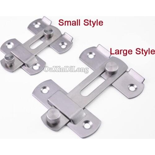 HOT 10PCS Stainless Steel Door Hasp Latch Lock Sliding Door and Window Cabinet Closet Catch Locks For Home Hotel Door Security