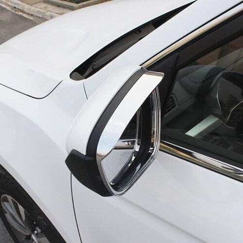 For Geely Atlas 2016 2017 2018 ABS Plastic Chrome Accessories Car Rearview Mirror Block Rain Eyebrow Frame Cover Trim sricker