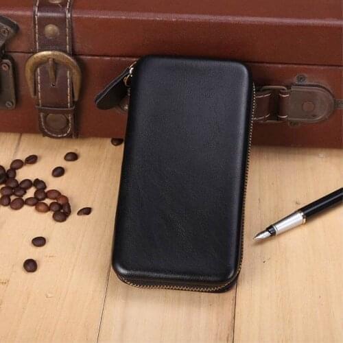 Executive wallet case with magnetic fastening and zipper closure for NOKIA 1