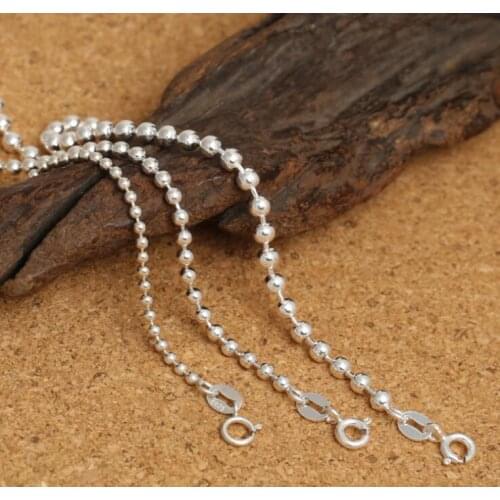 KJJEAXCMY fine jewelry S925 pure silver Italian classic 3.0mm round pearl necklace pendant