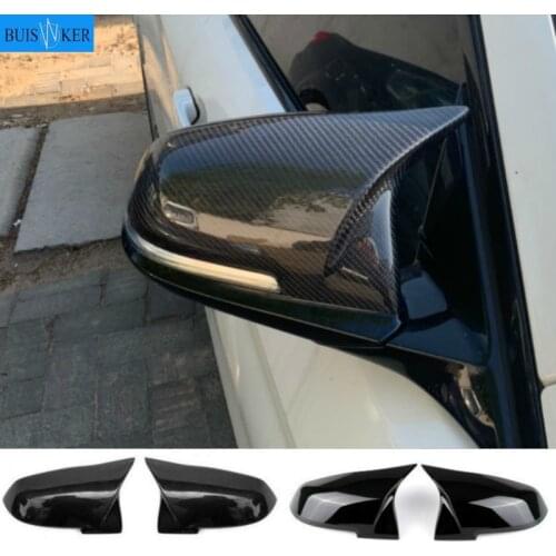 For BMW 1 2 3 4 X Series Rear View Side Mirror Cover F20 F21 F22 F23 F30 F32 F36 X1 E84 F87 M2 Carbon fiber pattern Accessories