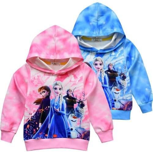 Disney fashion childrens clothing Frozen Aisha Princess girl hooded hooded sweater cardigan jacket