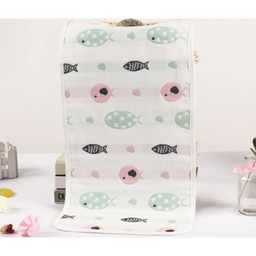 Muslin Cotton 6 layers Gauze Newborn Baby Towel Infant Cartoon Face Hand Bathing Towel Bibs Feeding Towels Handkerchief