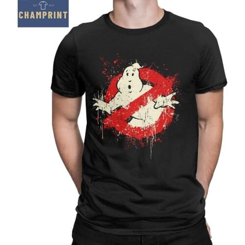 Mens Ghostbusters Movie Music Ghost Busters T Shirt Pure Cotton Clothes Awesome Short Sleeve Round Neck Tee Shirt 6XL T-Shirts