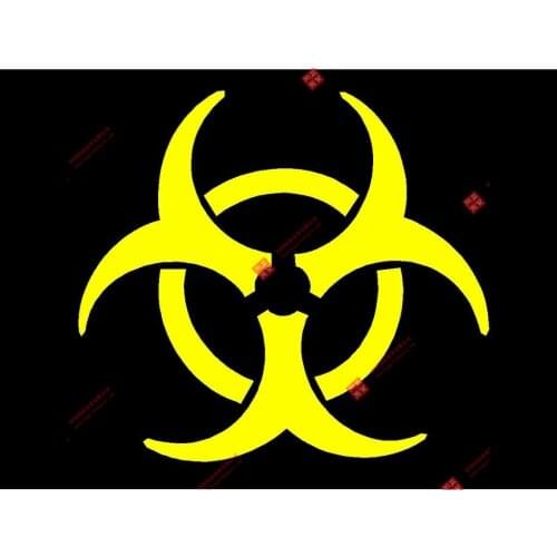 Bio-Hazard Symbols Decals Toxic Chemical car truck window vinyl stickers x 2 PVC sticker decal for motos car laptop luggage