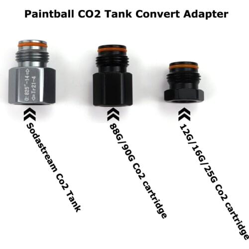 New 88G 3oz Airsource Co2 Cartridge Cylinder to Paintball Tank Thread Adapter