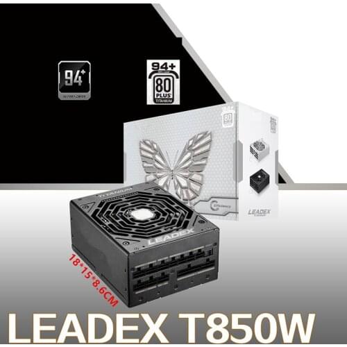 New PSU For Super Flower Full Modular 80plus Titanium Silent Fan Rated 850W Peak 950W Power Supply Leadex T 850W