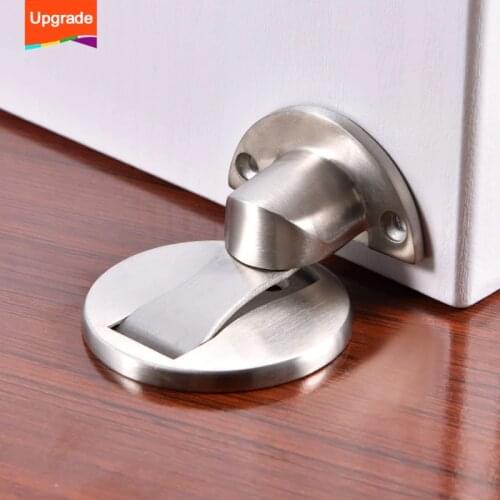 Upgrade Magnet Door Stops Stainless Steel Door Stopper Magnetic Door Holder Toilet Glass Door Hidden Doorstop Furniture Hardware